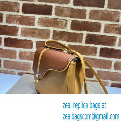 Gucci Equestrian inspired shoulder bag 740988 Brown/Yellow 2023