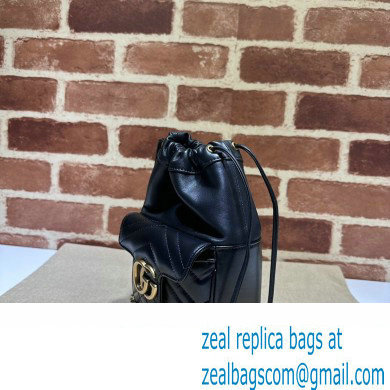 Gucci GG Marmont mini bucket bag 746433 Black 2023 - Click Image to Close