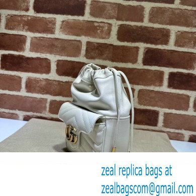 Gucci GG Marmont mini bucket bag 746433 White 2023