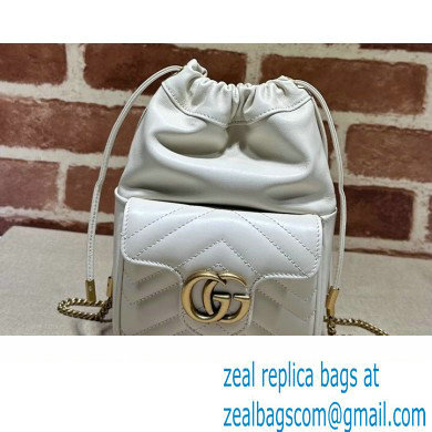 Gucci GG Marmont mini bucket bag 746433 White 2023