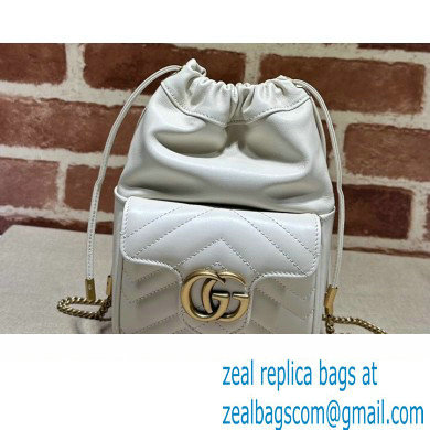 Gucci GG Marmont mini bucket bag 746433 White 2023 - Click Image to Close