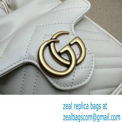 Gucci GG Marmont mini bucket bag 746433 White 2023