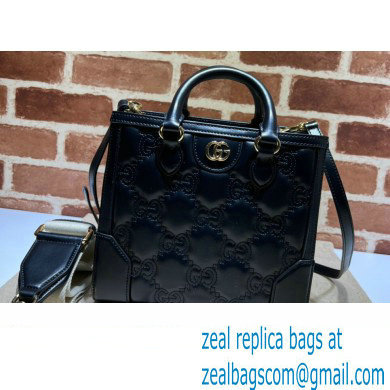 Gucci GG Matelasse mini top handle bag 728309 Black 2023 - Click Image to Close