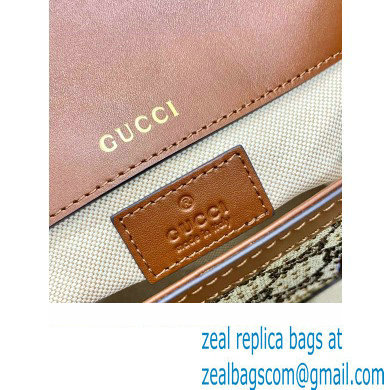 Gucci Horsebit 1955 mini bag canvas with GG crystal 675801 - Click Image to Close