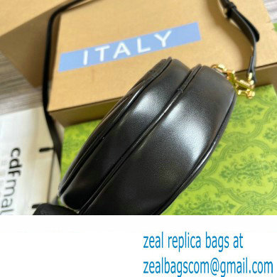 Gucci Interlocking G mini heart shoulder bag 751628 Black 2023 - Click Image to Close