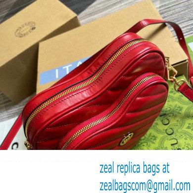 Gucci Interlocking G mini heart shoulder bag 751628 Red 2023