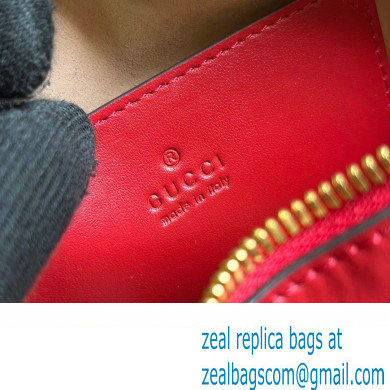 Gucci Interlocking G mini heart shoulder bag 751628 Red 2023