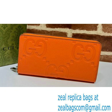 Gucci Jumbo GG zip around wallet 739484 Orange 2023