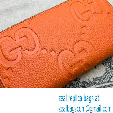 Gucci Jumbo GG zip around wallet 739484 Orange 2023