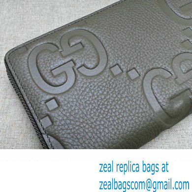 Gucci Jumbo GG zip around wallet 739484 Taupe 2023