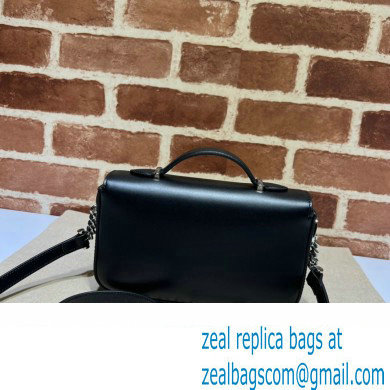 Gucci Petite GG mini shoulder bag 739722 Black 2023 - Click Image to Close
