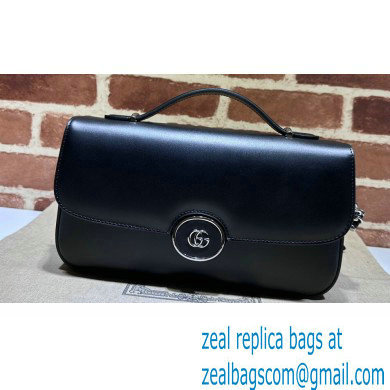 Gucci Petite GG small shoulder bag 739721 Leather Black 2023