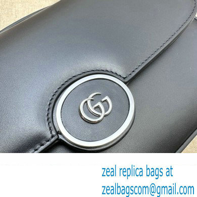 Gucci Petite GG small shoulder bag 739721 Leather Black 2023