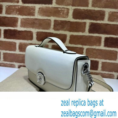 Gucci Petite GG small shoulder bag 739721 Leather White 2023