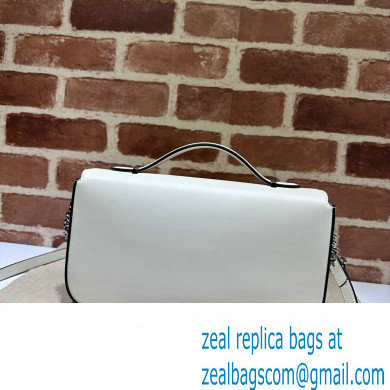 Gucci Petite GG small shoulder bag 739721 Leather White 2023