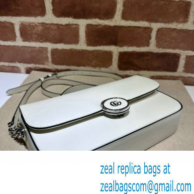 Gucci Petite GG small shoulder bag 739721 Leather White 2023