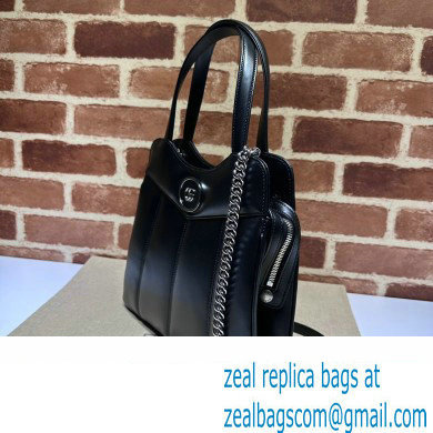 Gucci Petite GG small tote bag 745918 Leather Black 2023