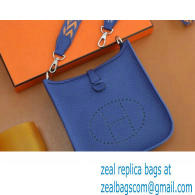 Hermes III TPM Evelyne Bag In Original Togo Leather with Gold/Silver Hardware bleu zellige(Full Handmade) - Click Image to Close