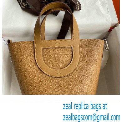 Hermes In-The-Loop Tote Bag In Original taurillon clemence Leather biscuit with Silver Hardware (Full Handmade Quality)