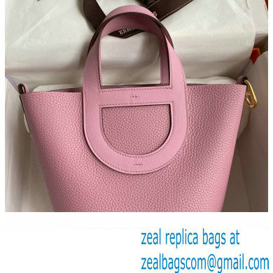 Hermes In-The-Loop Tote Bag In Original taurillon clemence Leather mauve sylvestre with gold Hardware (Full Handmade Quality)