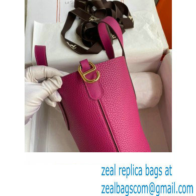 Hermes In-The-Loop Tote Bag In Original taurillon clemence Leather rose purple with gold Hardware (Full Handmade Quality)