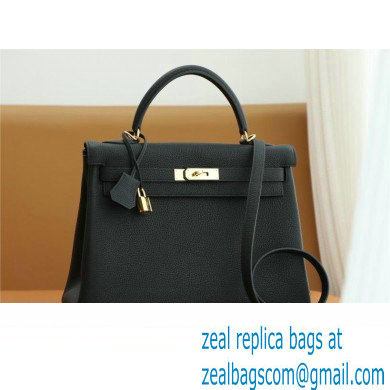 Hermes Kelly 28cm/32cm Bag In Original togo Leather With Gold/Sliver Hardware BLACK(full handmade)