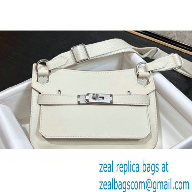 Hermes mini jypsiere bag White in swift leather with Silver Hardware (original quality+handmade)