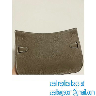 Hermes mini jypsiere bag in TOGO leather Elephant Gray with Silver Hardware (original quality+handmade)