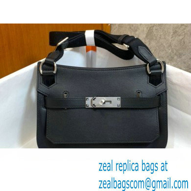 Hermes mini jypsiere bag in swift leather Black with Silver Hardware (original quality+handmade)