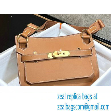 Hermes mini jypsiere bag in swift leather Brown with Gold/Silver Hardware (original quality+handmade) - Click Image to Close