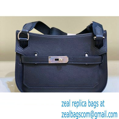 Hermes mini jypsiere bag in swift leather Dark Blue with Gold/Silver Hardware (original quality+handmade)