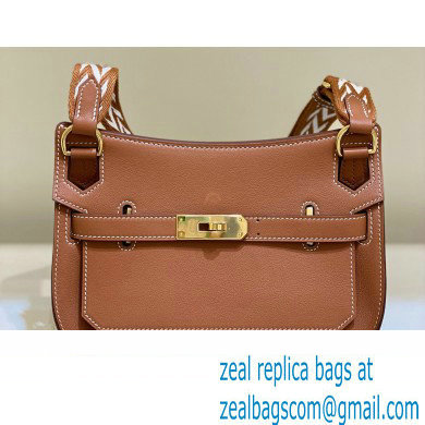 Hermes mini jypsiere bag in swift leather Golden Brown with Gold Hardware (original quality+handmade)