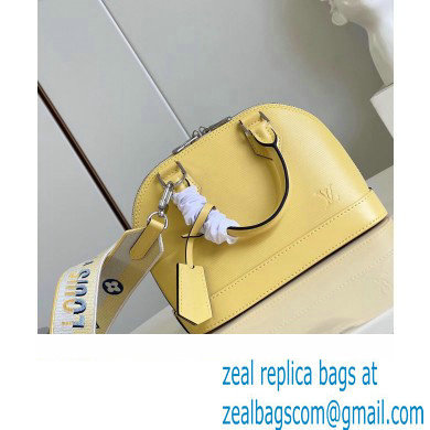 LOUIS VUITTON ALMA BB BAG IN EPI LEATHER M22213 Jaune Plume Yellow 2023