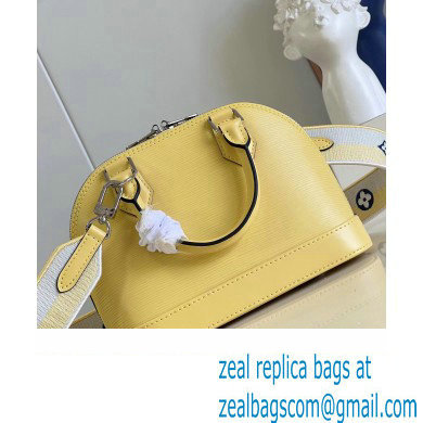 LOUIS VUITTON ALMA BB BAG IN EPI LEATHER M22213 Jaune Plume Yellow 2023