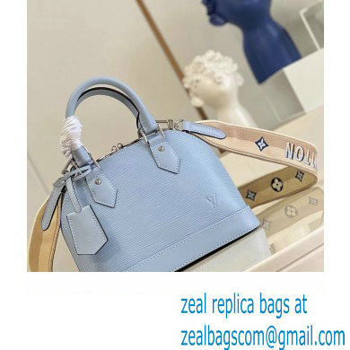 LOUIS VUITTON ALMA BB BAG IN EPI LEATHER M22357 Cloud Blue 2023