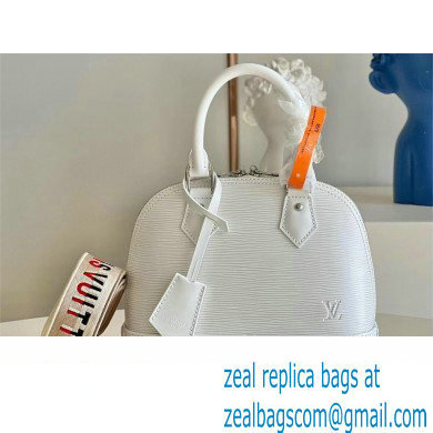 LOUIS VUITTON ALMA BB BAG IN EPI LEATHER M58706 Quartz White 2023 - Click Image to Close