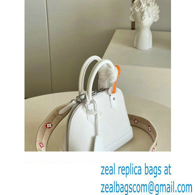 LOUIS VUITTON ALMA BB BAG IN EPI LEATHER M58706 Quartz White 2023