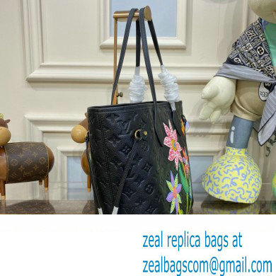 LV x YK Neverfull MM tote bag M21733 BLACK 2023