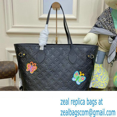 LV x YK Neverfull MM tote bag M21733 BLACK 2023