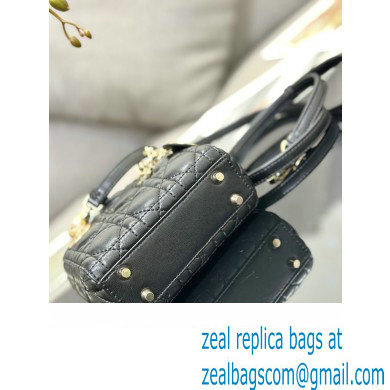 Lady Dior Micro Bag in Cannage Lambskin Black