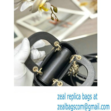 Lady Dior Micro Bag in Cannage Lambskin Black