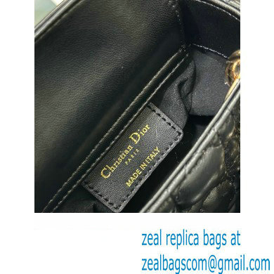 Lady Dior Micro Bag in Cannage Lambskin Black