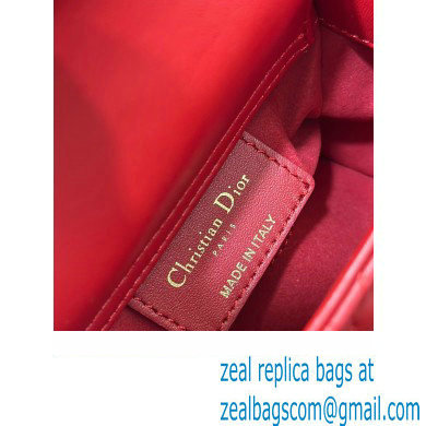 Lady Dior Micro Bag in Cannage Lambskin Red