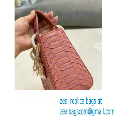 Lady Dior Python leather Mini Bag 08 2023 - Click Image to Close