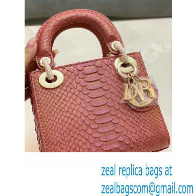 Lady Dior Python leather Mini Bag 08 2023 - Click Image to Close