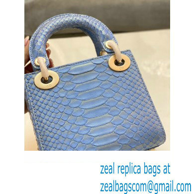 Lady Dior Python leather Mini Bag 09 2023 - Click Image to Close