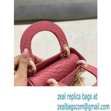 Lady Dior Python leather Mini Bag 10 2023 - Click Image to Close