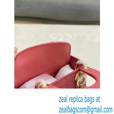 Lady Dior Python leather Mini Bag 10 2023 - Click Image to Close