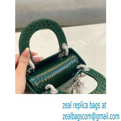 Lady Dior Python leather Mini Bag 12 2023 - Click Image to Close