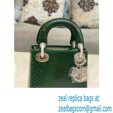 Lady Dior Python leather Mini Bag 12 2023 - Click Image to Close